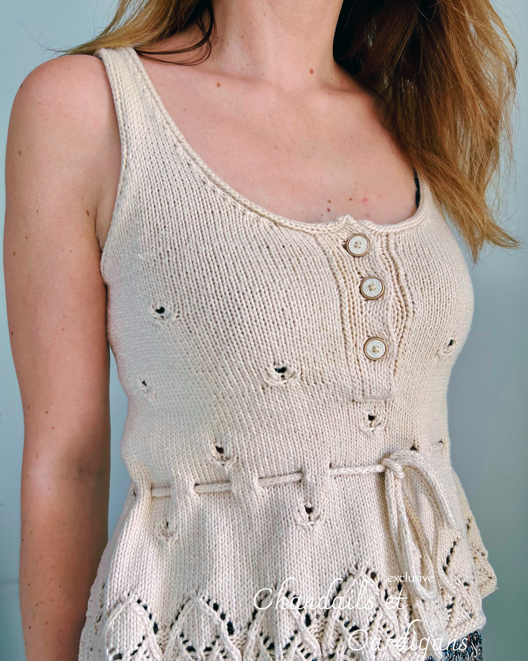 Patron de tricot CAMELIA TOP PDF - sans couture