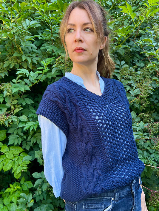 Patron de tricot CALIFORNIA T-SHIRT PDF - 2 constructions disponibles (avec et sans couture)