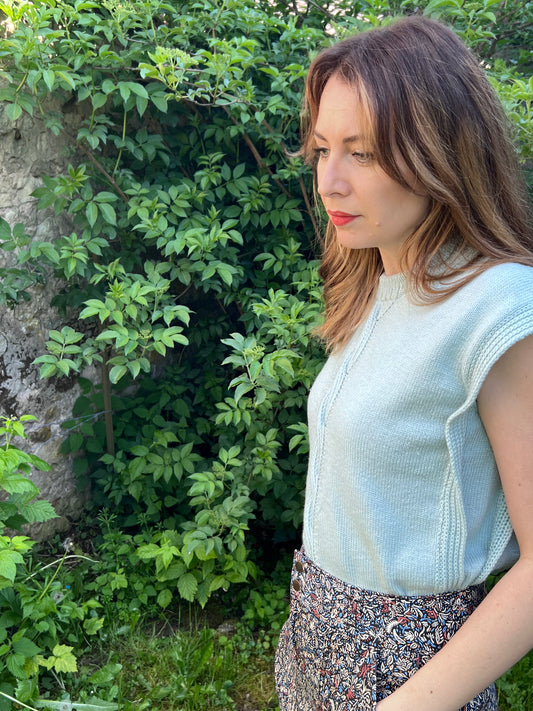 Patron de tricot MIAMI Slipover PDF (2 constructions : avec et sans couture)