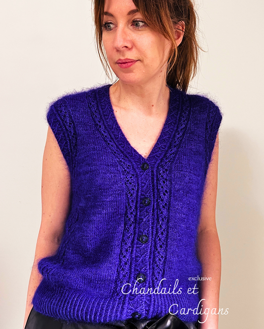 Patron de tricot ATHEN CRADIGAN PDF - 2 constructions disponibles (avec et sans couture)