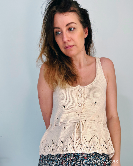 Patron de tricot CAMELIA TOP PDF - sans couture