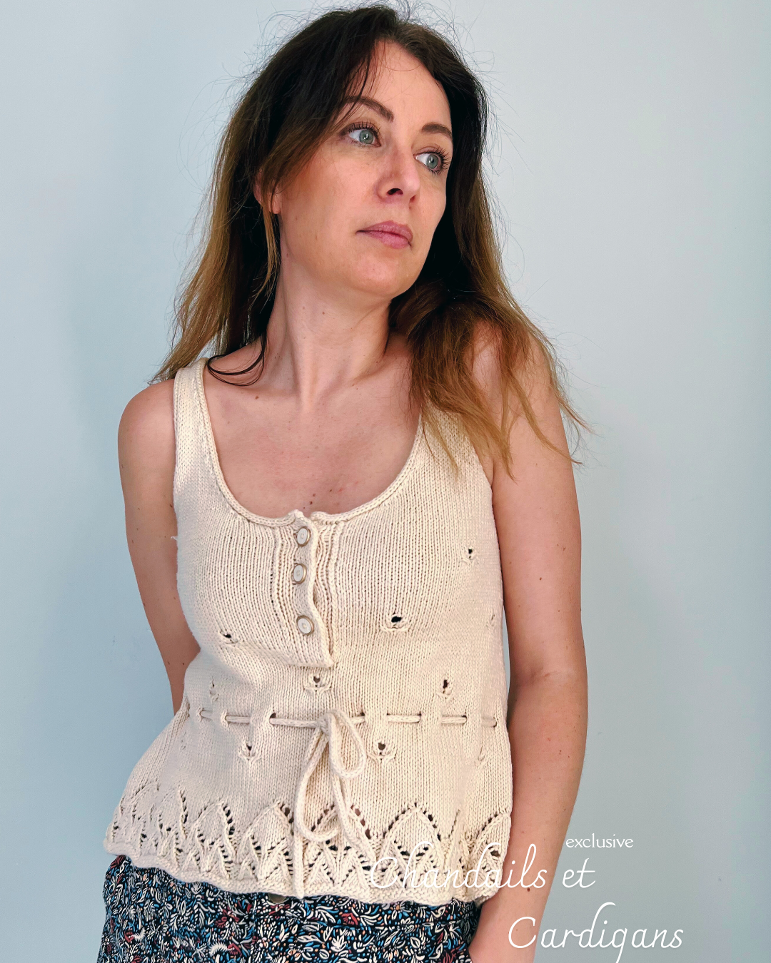 Patron de tricot CAMELIA TOP PDF - sans couture