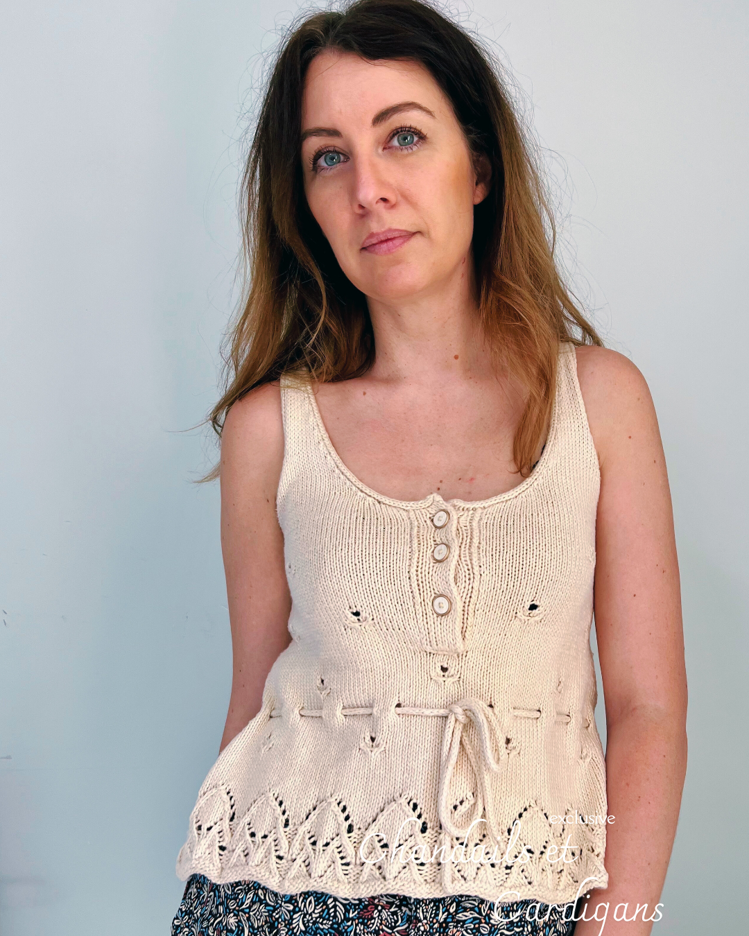 Patron de tricot CAMELIA TOP PDF - sans couture