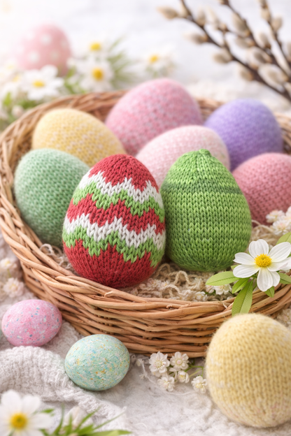 Patron GRATUIT de tricot EASTER EGGS PDF -(sans couture)