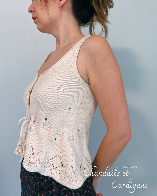 Patron de tricot CAMELIA TOP PDF - sans couture