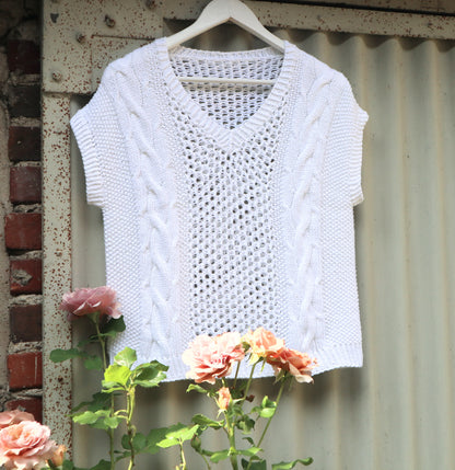 Patron de tricot CALIFORNIA T-SHIRT PDF - 2 constructions disponibles (avec et sans couture)