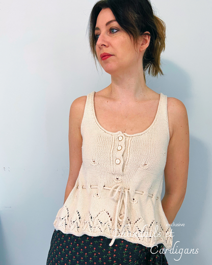 Patron de tricot CAMELIA TOP PDF - sans couture