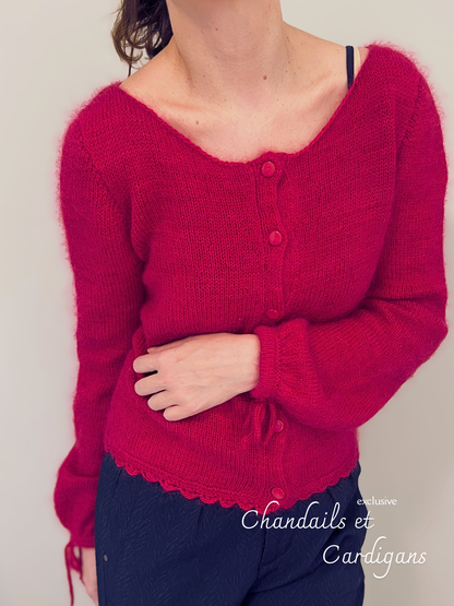 Patron de tricot THE OTHER SIDE CARDIGAN PDF - (de haut en bas en aller-retour)