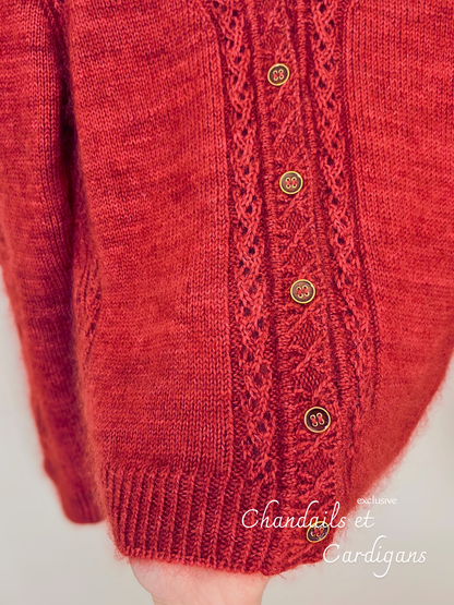 Patron de tricot ATHEN CARDIGAN SLEEVED PDF - (de haut en bas en aller-retour)