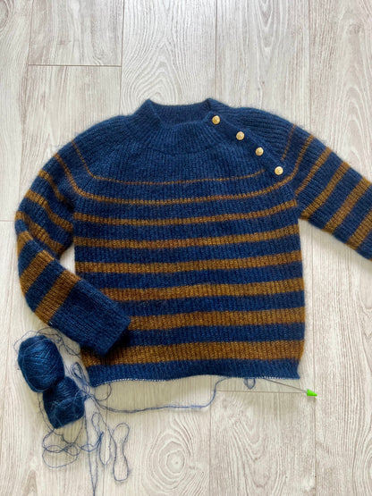 PARIS SWEATER PDF Knitting Pattern - Flat Knit Sweater with Seam