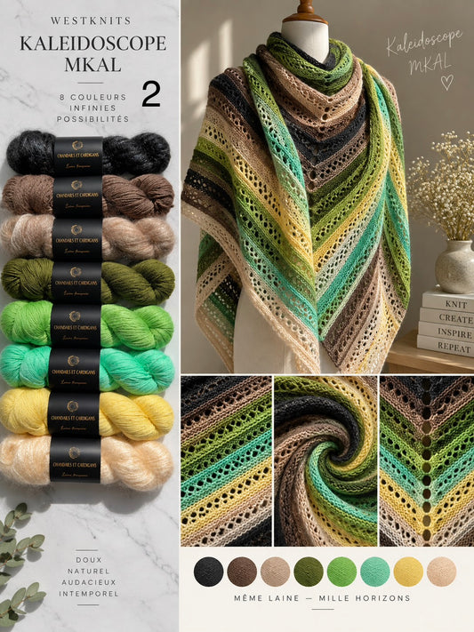 Combo pour le MKAL 2026 COLOR KALEIDOSCOPE de Stephen West