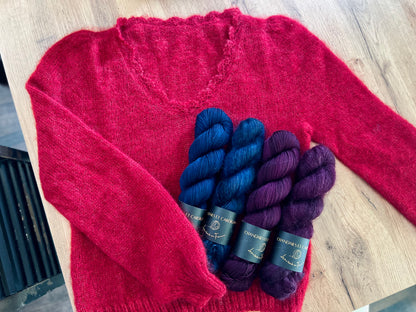 VENISE SWEATER knitting pattern PDF - 2 ways oj knitting available (seamless and with seams)