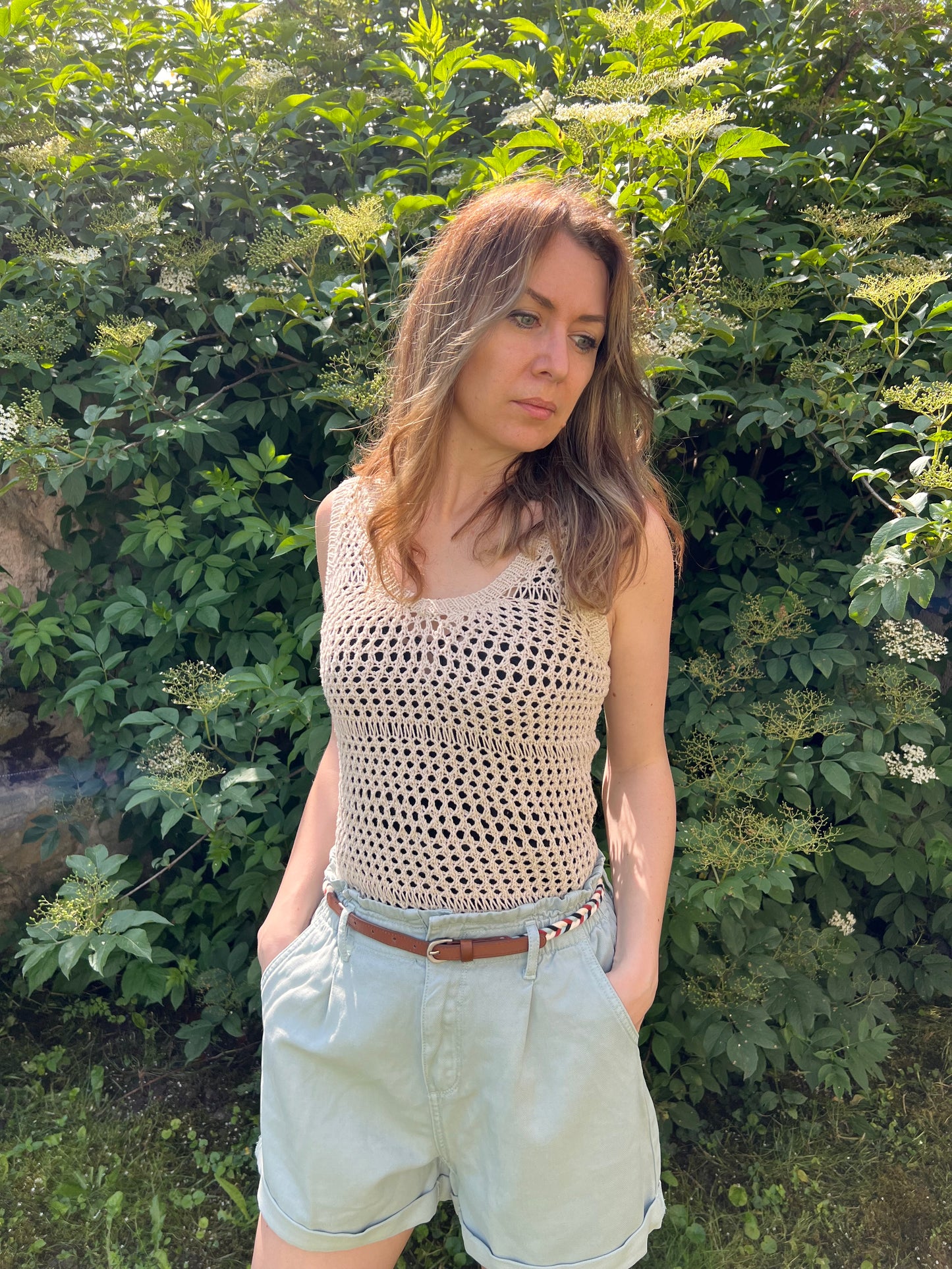 Patron de tricot BRAZIL TOP PDF - 2 constructions avec/sans couture