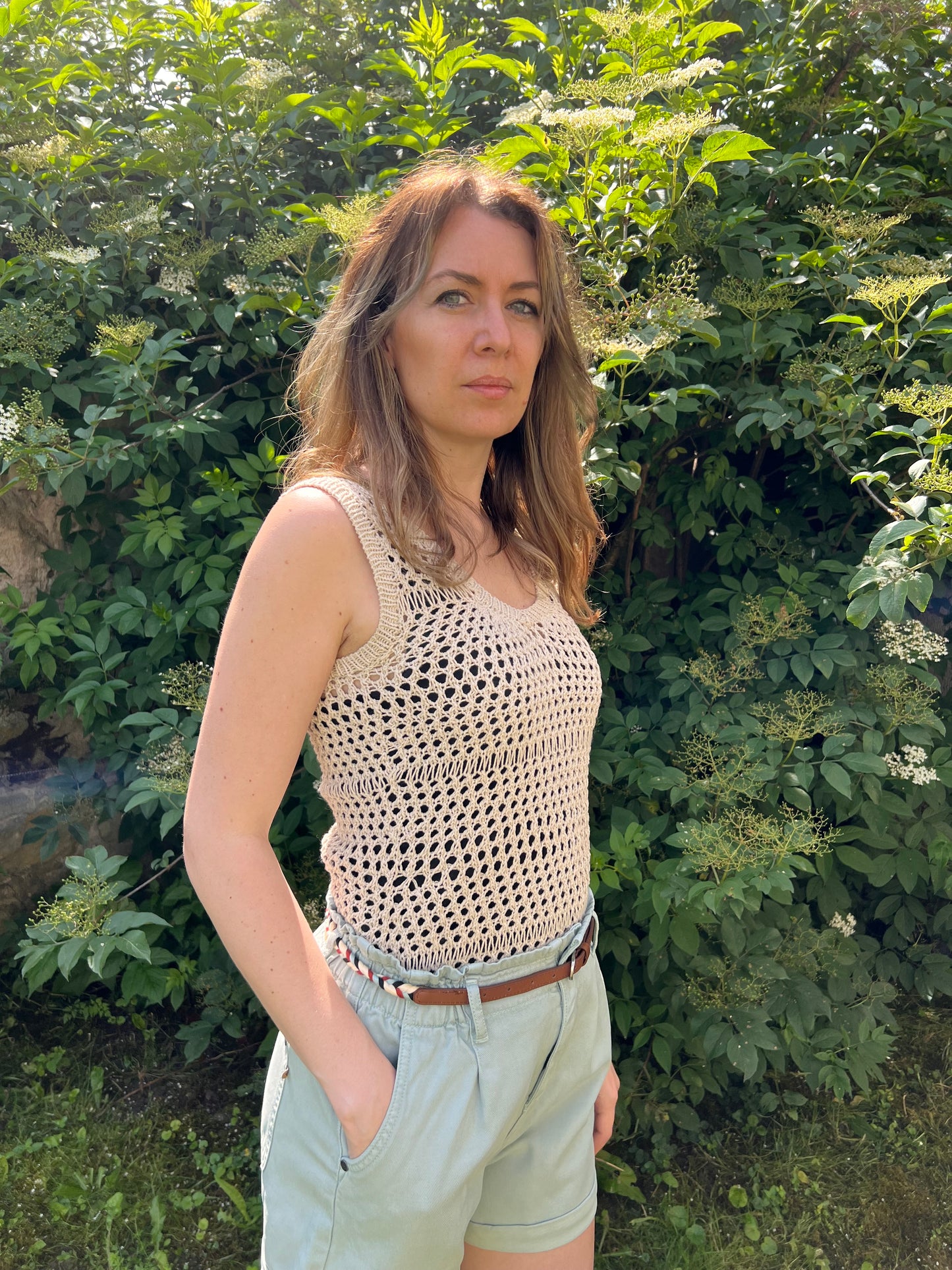 Patron de tricot BRAZIL TOP PDF - 2 constructions avec/sans couture