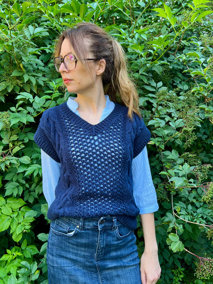 Patron de tricot CALIFORNIA T-SHIRT PDF - 2 constructions disponibles (avec et sans couture)
