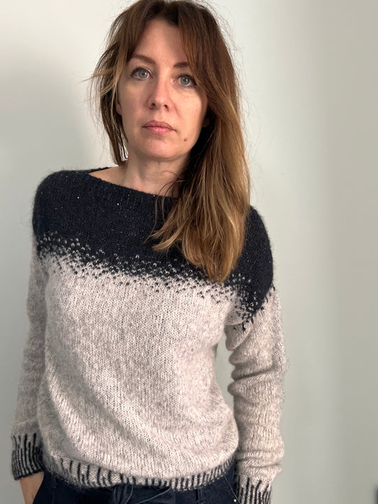 Patron de  tricot PHILADELPHIA SWEATER PDF - 2 constructions disponibles (avec et sans couture)