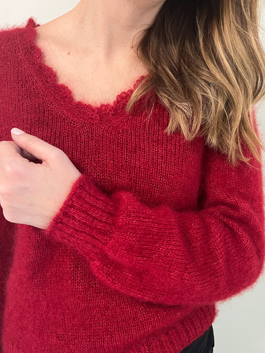 Patron de tricot VENISE SWEATER PDF - 2 constructions disponibles (avec et sans couture)