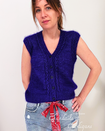 Patron de tricot ATHEN CRADIGAN PDF - 2 constructions disponibles (avec et sans couture)