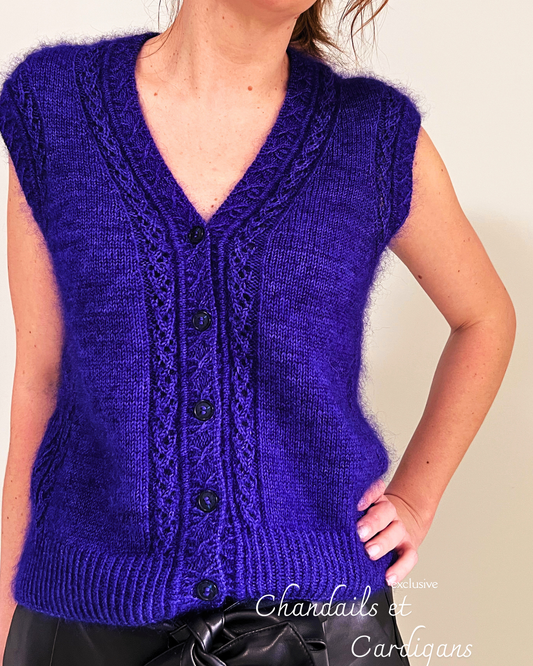 Patron de tricot ATHEN CRADIGAN PDF - 2 constructions disponibles (avec et sans couture)