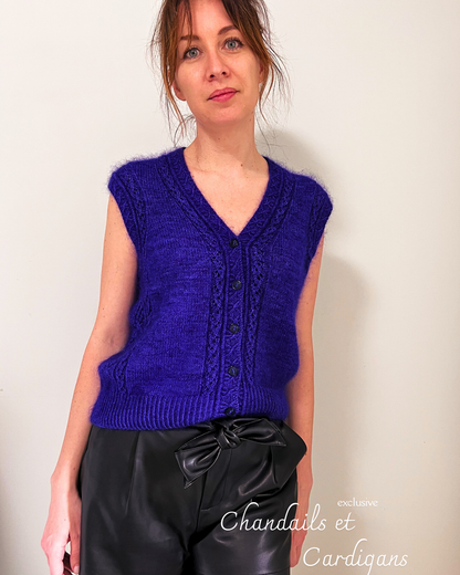 Patron de tricot ATHEN CRADIGAN PDF - 2 constructions disponibles (avec et sans couture)