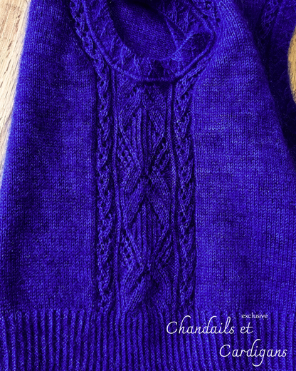 Patron de tricot ATHEN CRADIGAN PDF - 2 constructions disponibles (avec et sans couture)